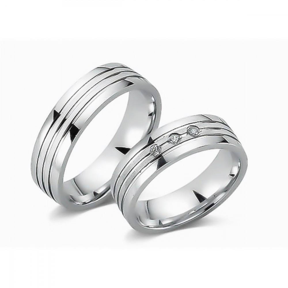 Glorria Gümüş 6 mm Çift Alyans Yüzük Glorria Gümüş 6 mm Çift Alyans Yüzük
