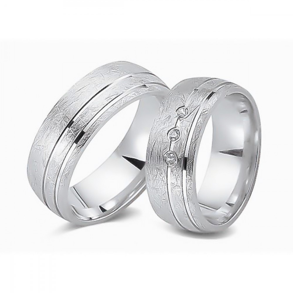 Glorria Gümüş 7,5 mm Çift Alyans Yüzük Glorria Gümüş 7,5 mm Çift Alyans Yüzük