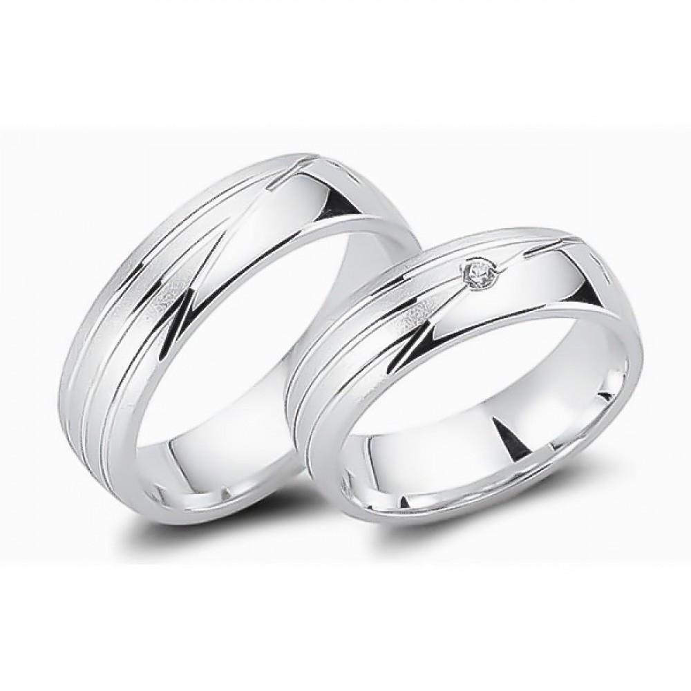 Glorria Gümüş 6 mm Çift Alyans Yüzük Glorria Gümüş 6 mm Çift Alyans Yüzük