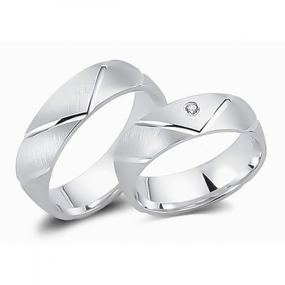 Glorria Gümüş 6 mm Çift Alyans Yüzük Glorria Gümüş 6 mm Çift Alyans Yüzük