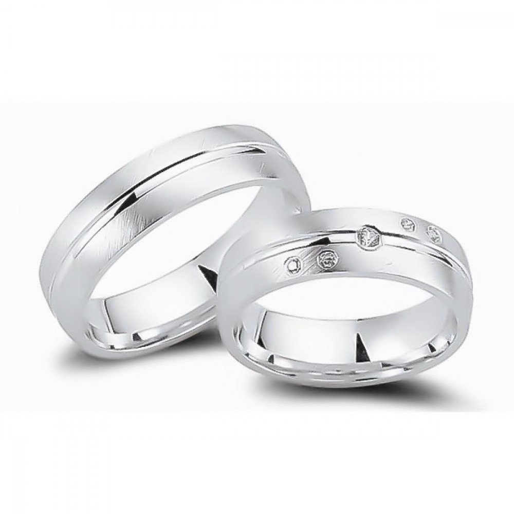Glorria Gümüş 6 mm Çift Alyans Yüzük Glorria Gümüş 6 mm Çift Alyans Yüzük