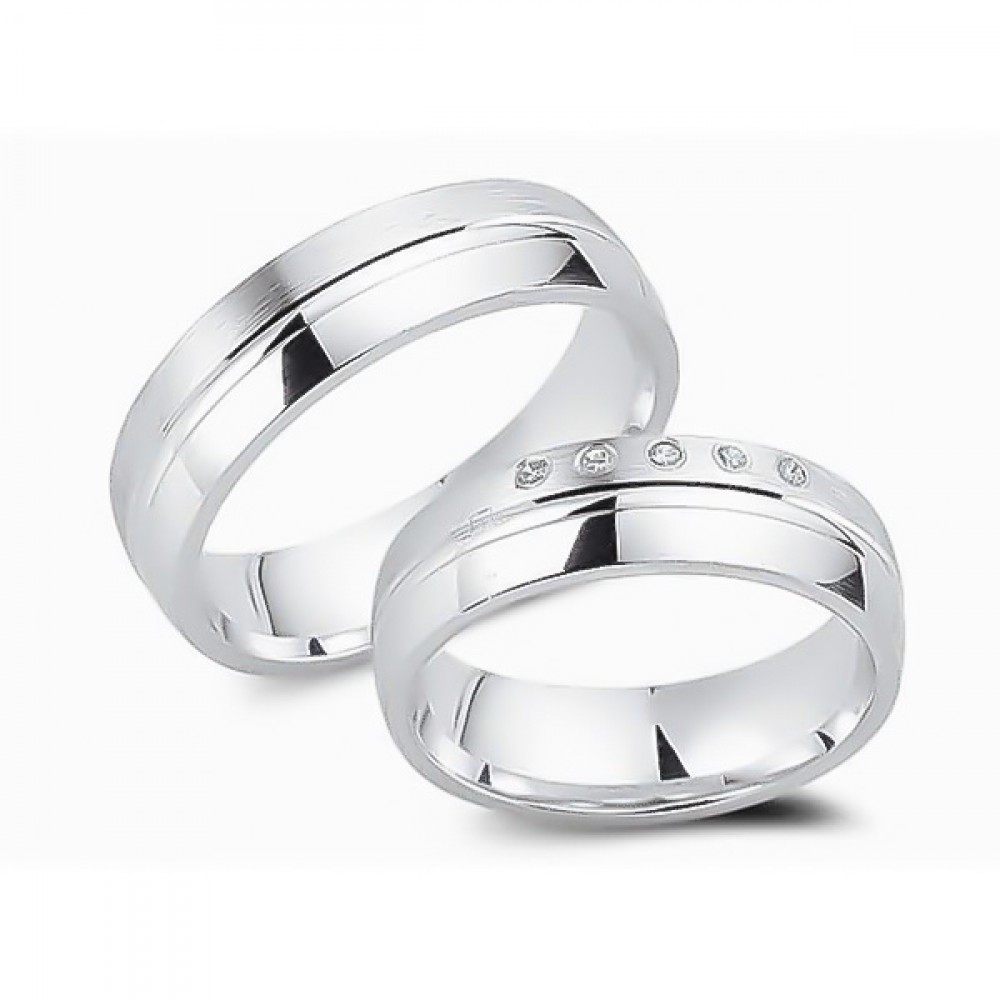 Glorria Gümüş 6 mm Çift Alyans Yüzük Glorria Gümüş 6 mm Çift Alyans Yüzük