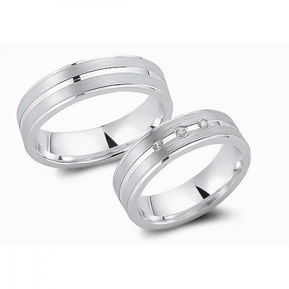 Glorria Gümüş 6 mm Çift Alyans Yüzük Glorria Gümüş 6 mm Çift Alyans Yüzük