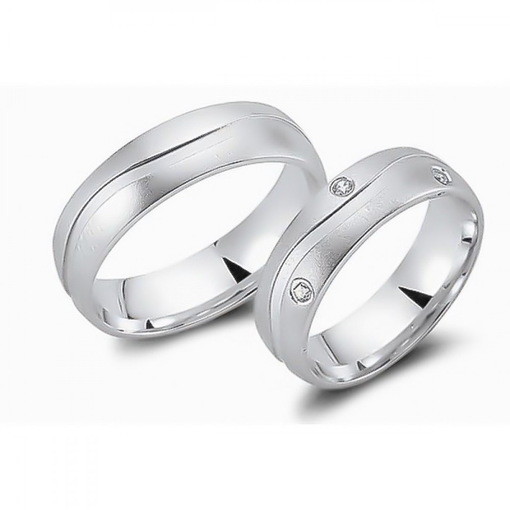 Glorria Gümüş 6 mm Çift Alyans Yüzük Glorria Gümüş 6 mm Çift Alyans Yüzük