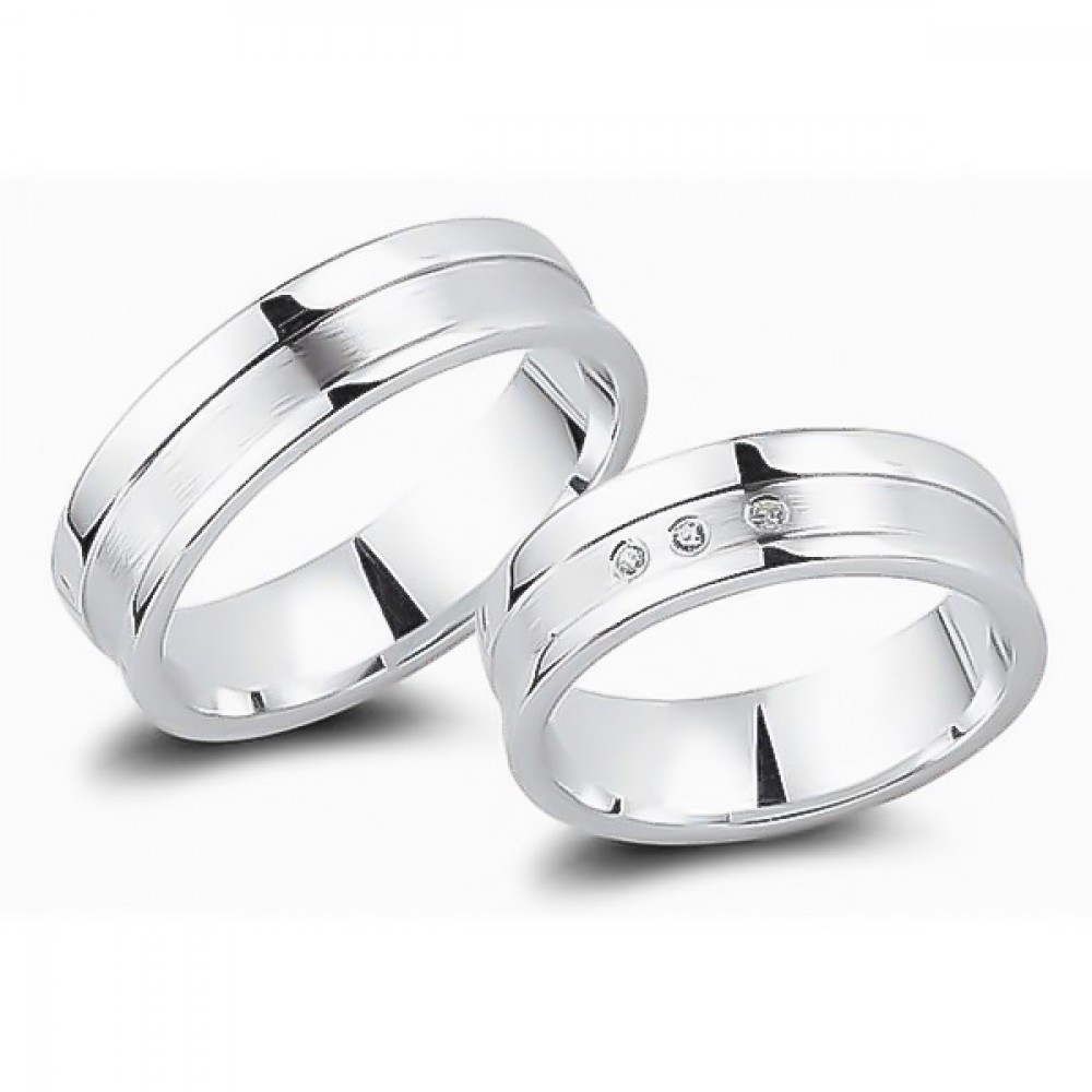 Glorria Gümüş 6 mm Çift Alyans Yüzük Glorria Gümüş 6 mm Çift Alyans Yüzük