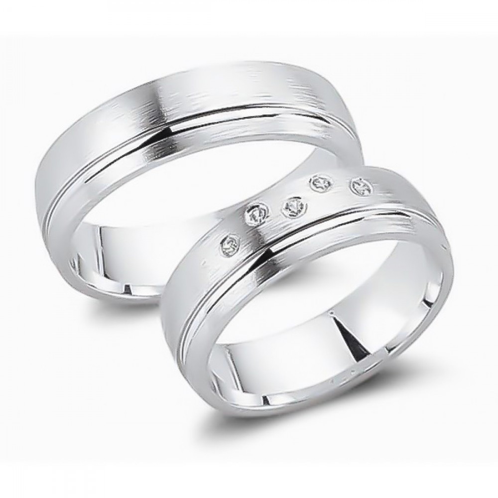 Glorria Gümüş 6 mm Çift Alyans Yüzük Glorria Gümüş 6 mm Çift Alyans Yüzük