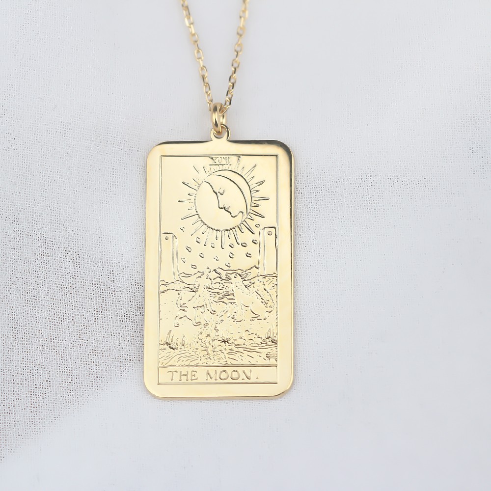 Glorria Kişiye Özel Gümüş Tarot Kartı Kolye Glorria Kişiye Özel Gümüş Tarot Kartı Kolye