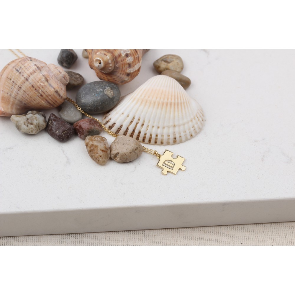 Glorria Kişiye Özel Harfli Puzzle Gümüş Kolye Glorria Kişiye Özel Harfli Puzzle Gümüş Kolye
