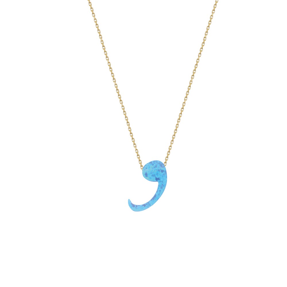 Glorria Altın Opal Vav Kolye Glorria Altın Opal Vav Kolye