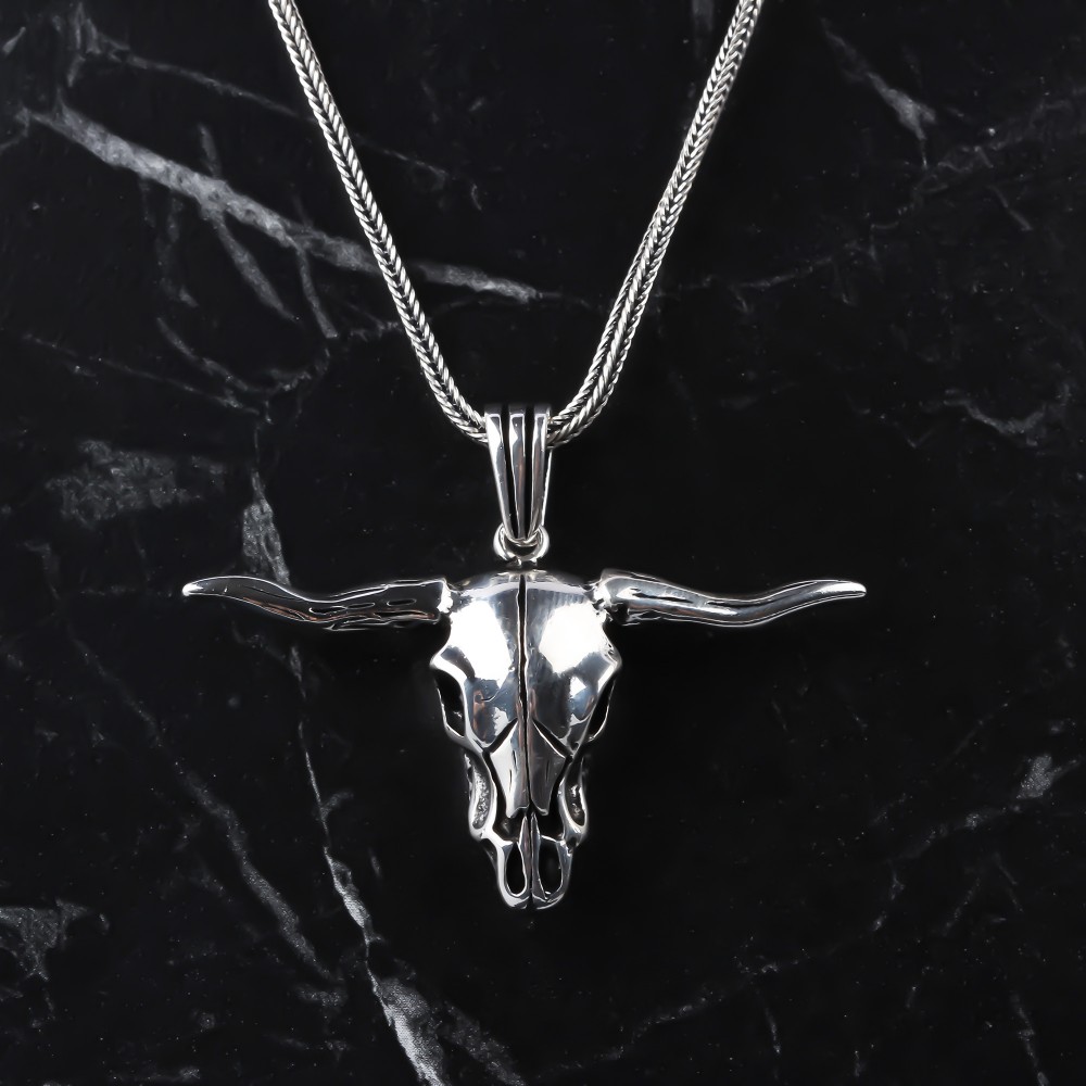 Glorria Gümüş Erkek Buffalo Kolye Glorria Gümüş Erkek Buffalo Kolye