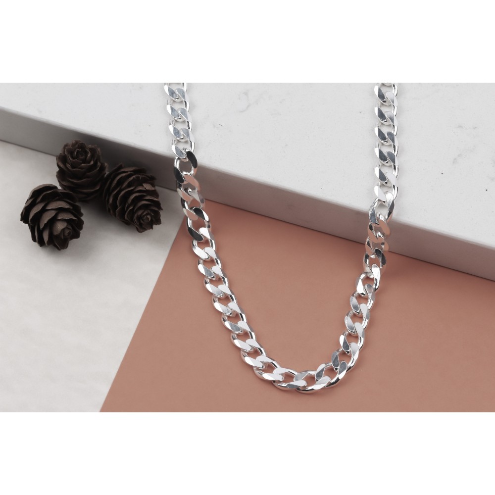 Glorria Gümüş 7mm Gurmet Zincir Kolye Glorria Gümüş 7mm Gurmet Zincir Kolye