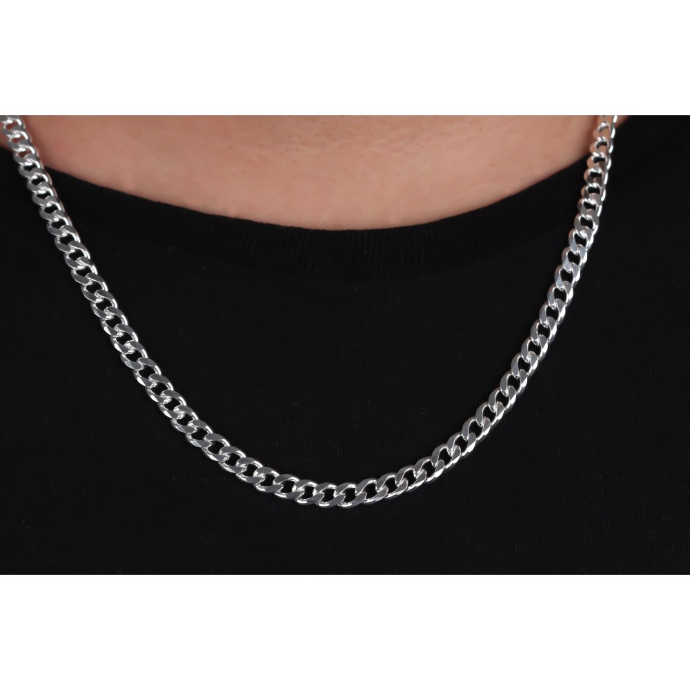 Glorria Gümüş 6mm Gurmet Zincir Kolye Glorria Gümüş 6mm Gurmet Zincir Kolye
