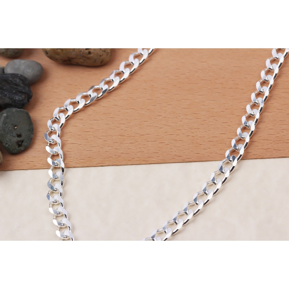 Glorria Gümüş 6mm Gurmet Zincir Kolye Glorria Gümüş 6mm Gurmet Zincir Kolye