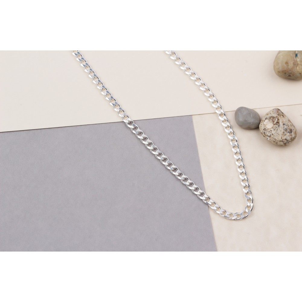 Glorria Gümüş 4mm Gurmet Zincir Kolye Glorria Gümüş 4mm Gurmet Zincir Kolye