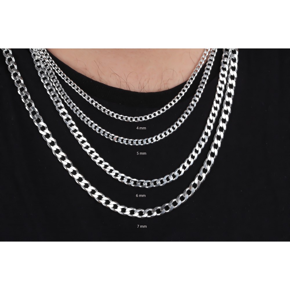 Glorria Gümüş 4mm Gurmet Zincir Kolye Glorria Gümüş 4mm Gurmet Zincir Kolye