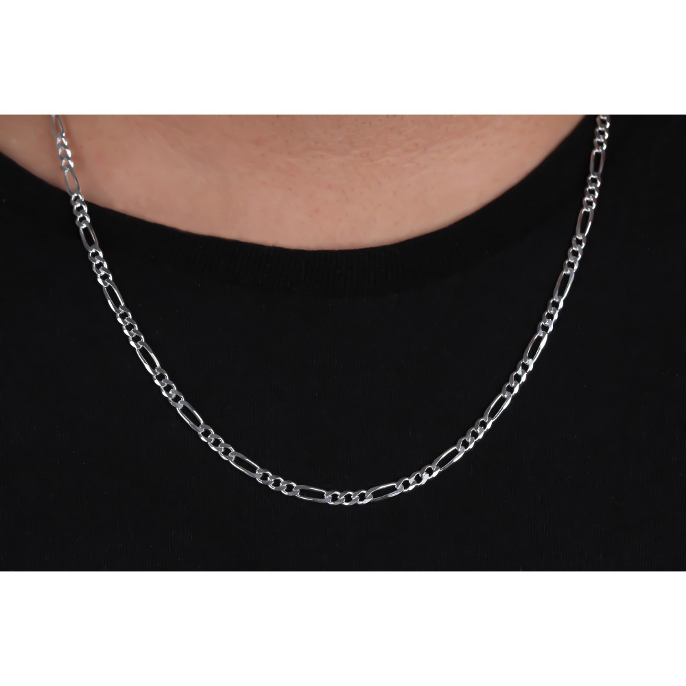 Glorria Gümüş 4mm Figaro Zincir Kolye Glorria Gümüş 4mm Figaro Zincir Kolye