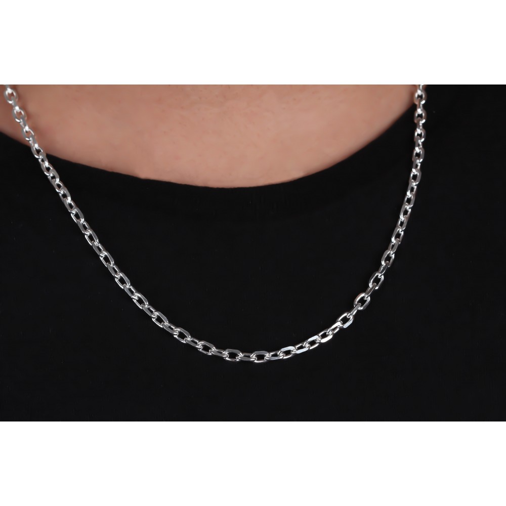 Glorria Gümüş 4mm Anchor Zincir Kolye Glorria Gümüş 4mm Anchor Zincir Kolye