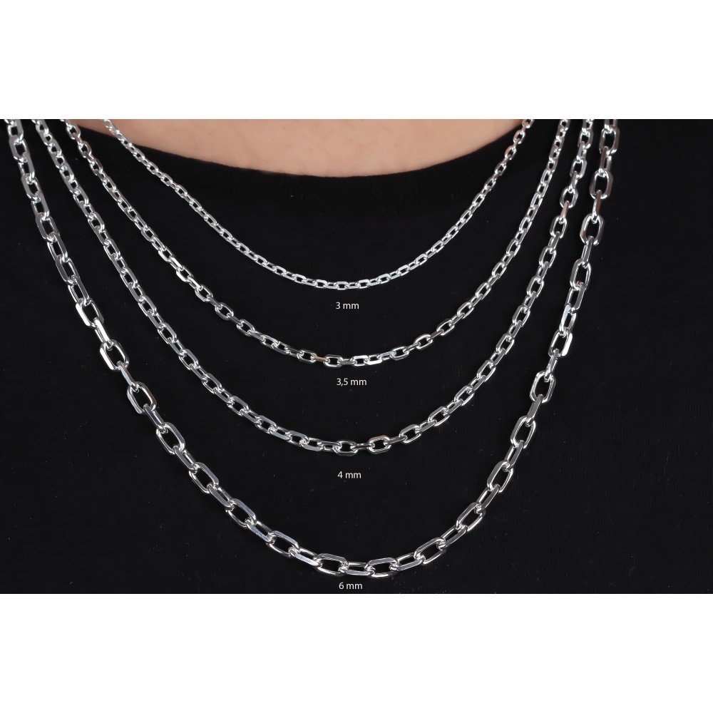 Glorria Gümüş 3.5mm Anchor Zincir Kolye Glorria Gümüş 3.5mm Anchor Zincir Kolye