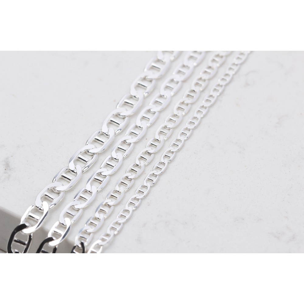 Glorria Gümüş 6mm Mariner Zincir Kolye Glorria Gümüş 6mm Mariner Zincir Kolye