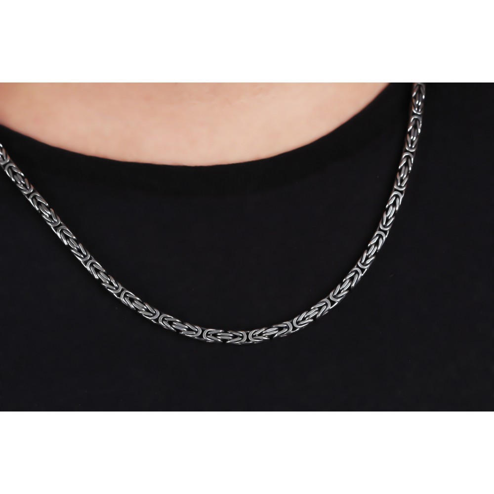Glorria Gümüş 4mm Kral Zincir Kolye Glorria Gümüş 4mm Kral Zincir Kolye