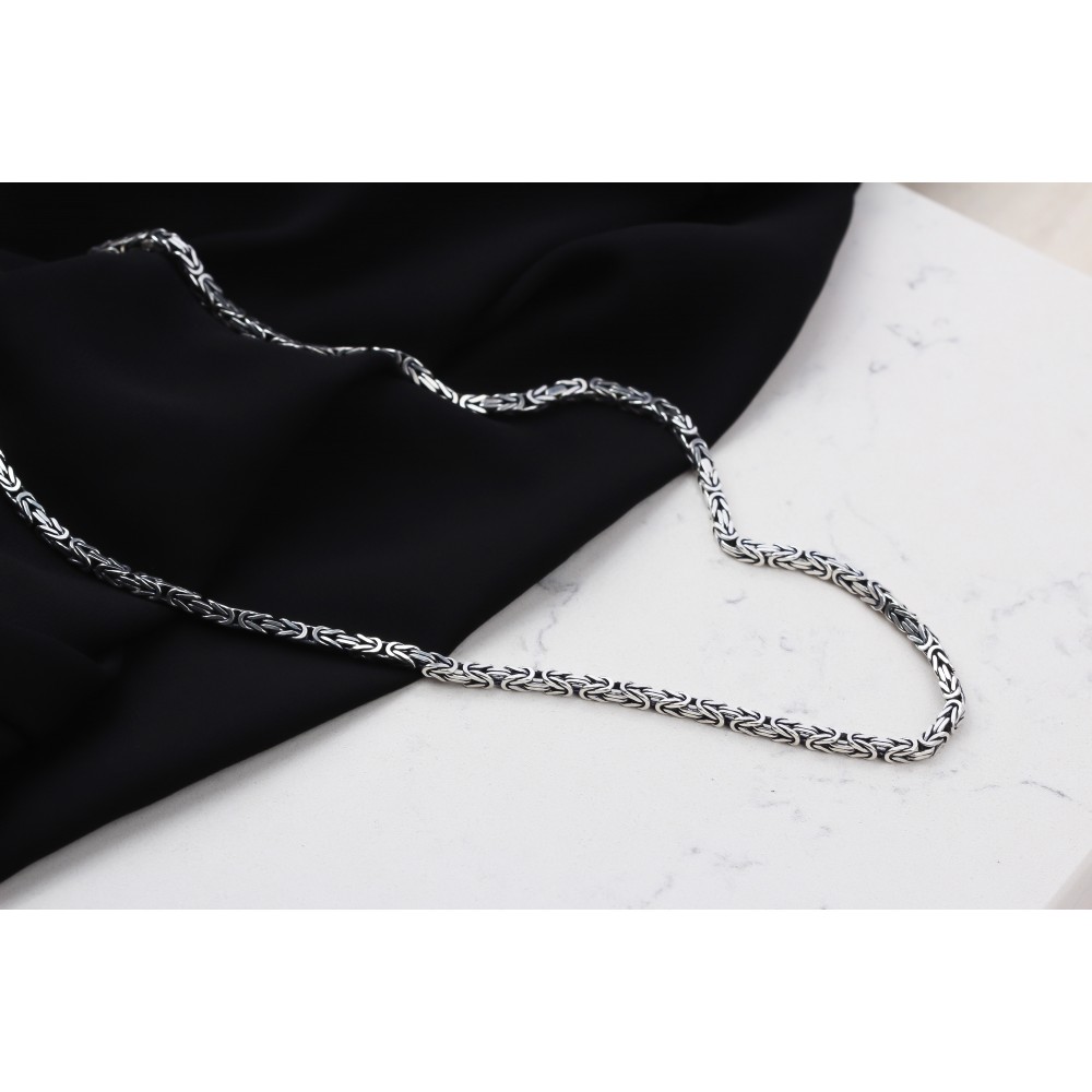 Glorria Gümüş 4mm Kral Zincir Kolye Glorria Gümüş 4mm Kral Zincir Kolye