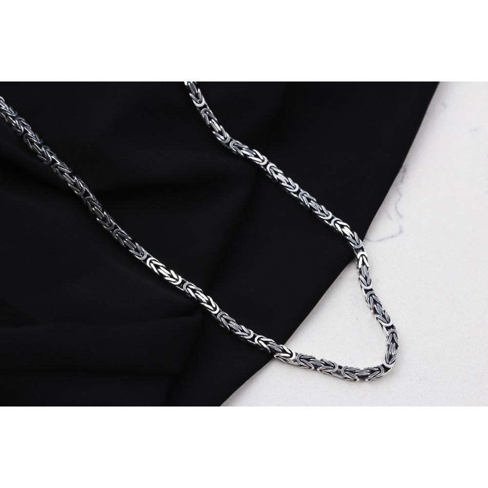 Glorria Gümüş 4mm Kral Zincir Kolye Glorria Gümüş 4mm Kral Zincir Kolye