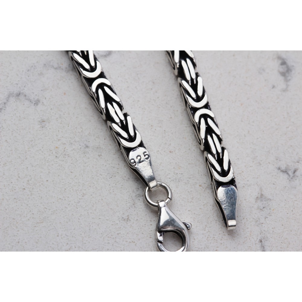 Glorria Gümüş 4mm Kral Zincir Kolye Glorria Gümüş 4mm Kral Zincir Kolye