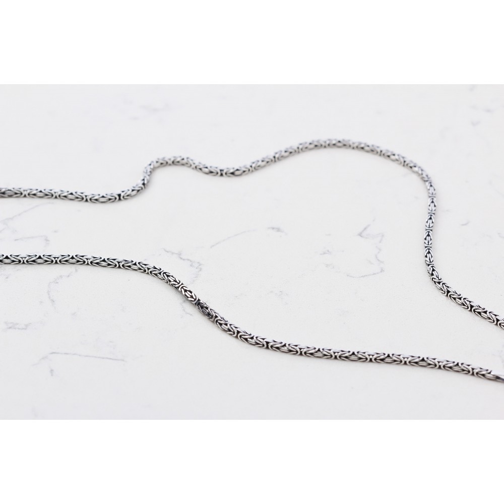 Glorria Gümüş 3mm Kral Zincir Kolye Glorria Gümüş 3mm Kral Zincir Kolye