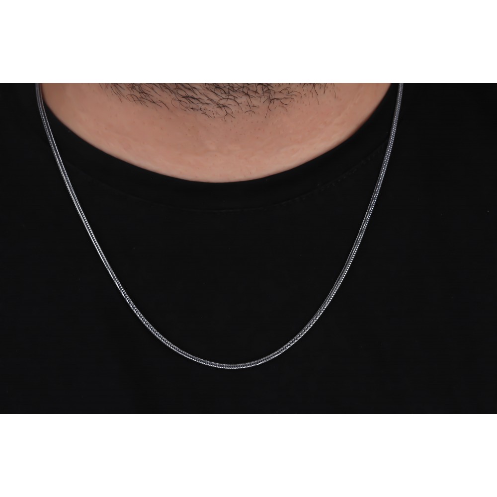 Glorria Gümüş 2mm Tilki Kuyruğu Zincir Kolye Glorria Gümüş 2mm Tilki Kuyruğu Zincir Kolye