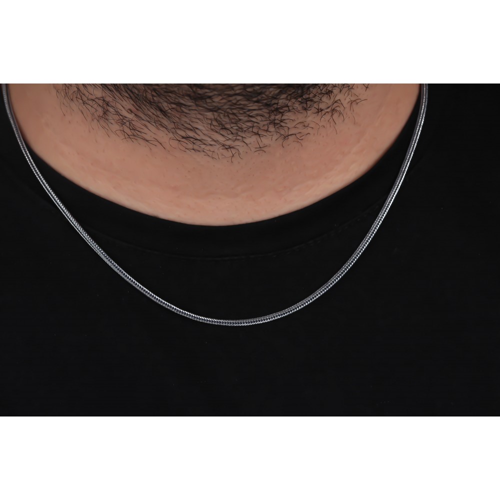 Glorria Gümüş 2mm Tilki Kuyruğu Zincir Kolye Glorria Gümüş 2mm Tilki Kuyruğu Zincir Kolye