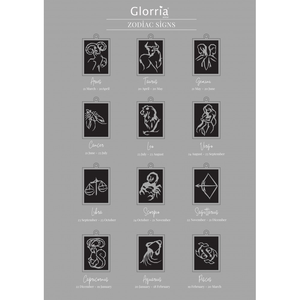 Glorria Erkek Burç Gümüş Kolye Glorria Erkek Burç Gümüş Kolye