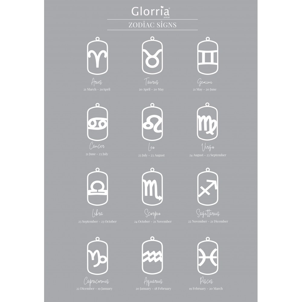 Glorria Erkek Burç Gümüş Kolye Glorria Erkek Burç Gümüş Kolye
