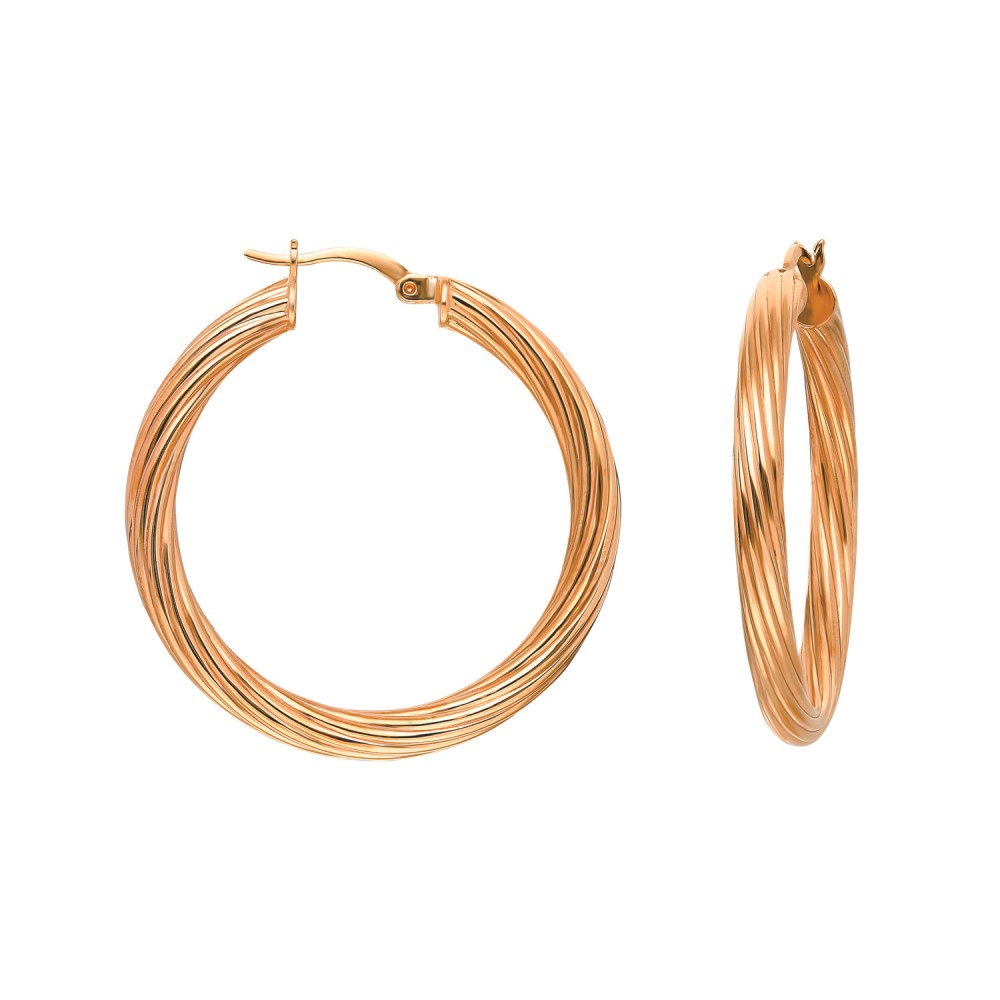 Glorria Gümüş 3 cm Burgu Halka Küpe Glorria Gümüş 3 cm Burgu Halka Küpe
