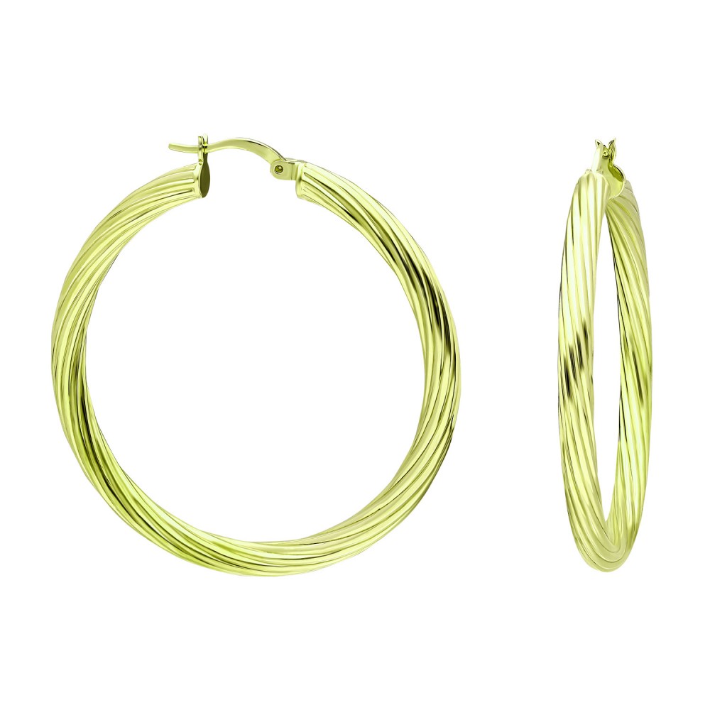 Glorria Gümüş 4 cm Burgu Halka Küpe Glorria Gümüş 4 cm Burgu Halka Küpe