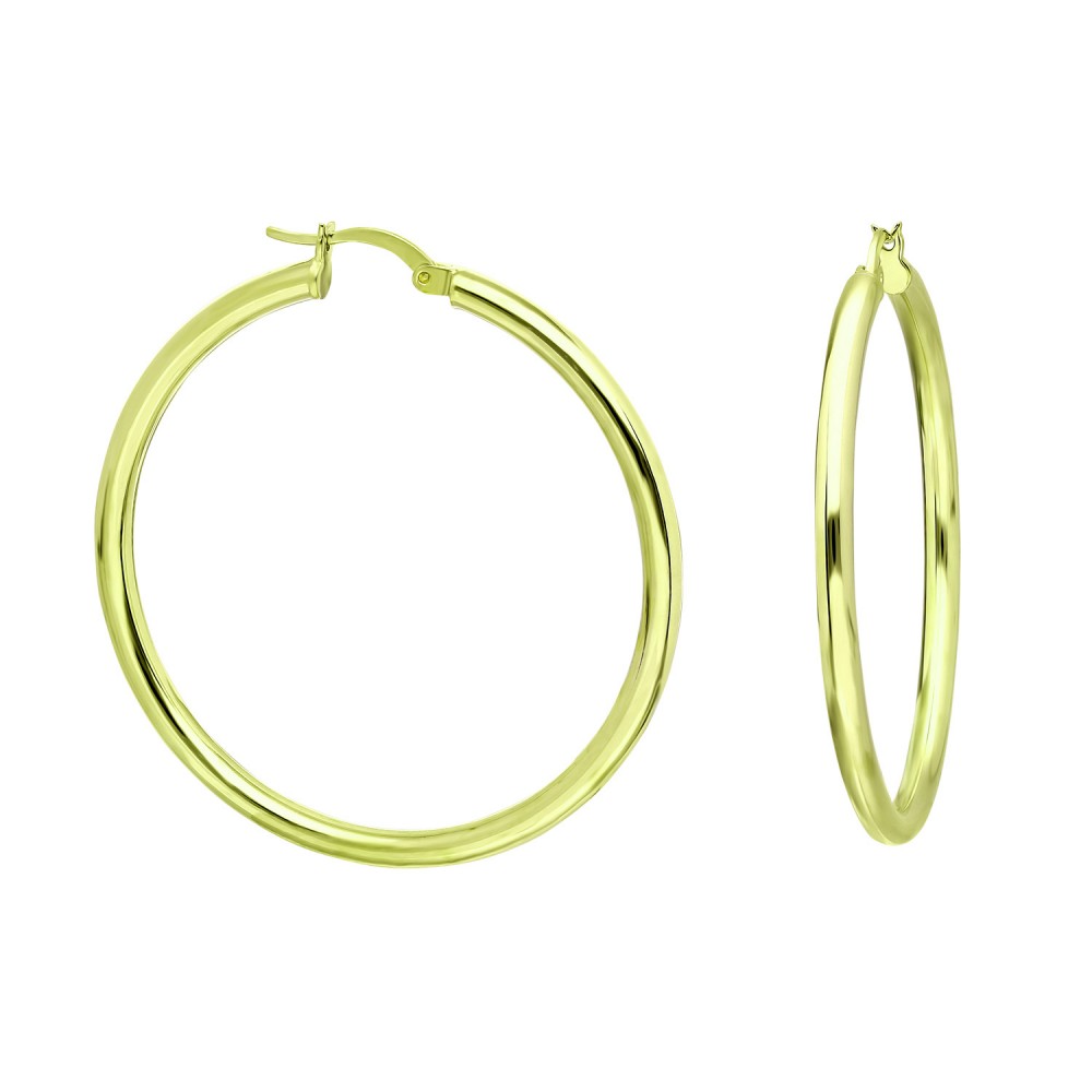 Glorria Gümüş 4 cm İnce Halka Küpe Glorria Gümüş 4 cm İnce Halka Küpe