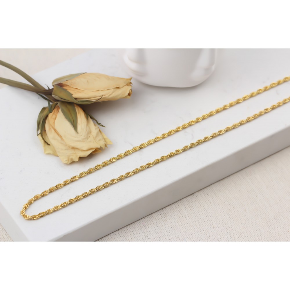 Glorria Gümüş 2 mm Halat Burgu Zincir Kolye Glorria Gümüş 2 mm Halat Burgu Zincir Kolye