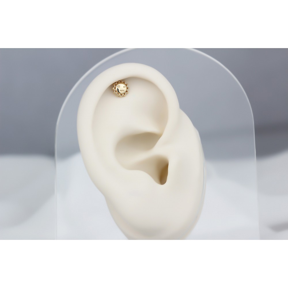 Glorria Altın Güneş Helix Piercing Glorria Altın Güneş Helix Piercing