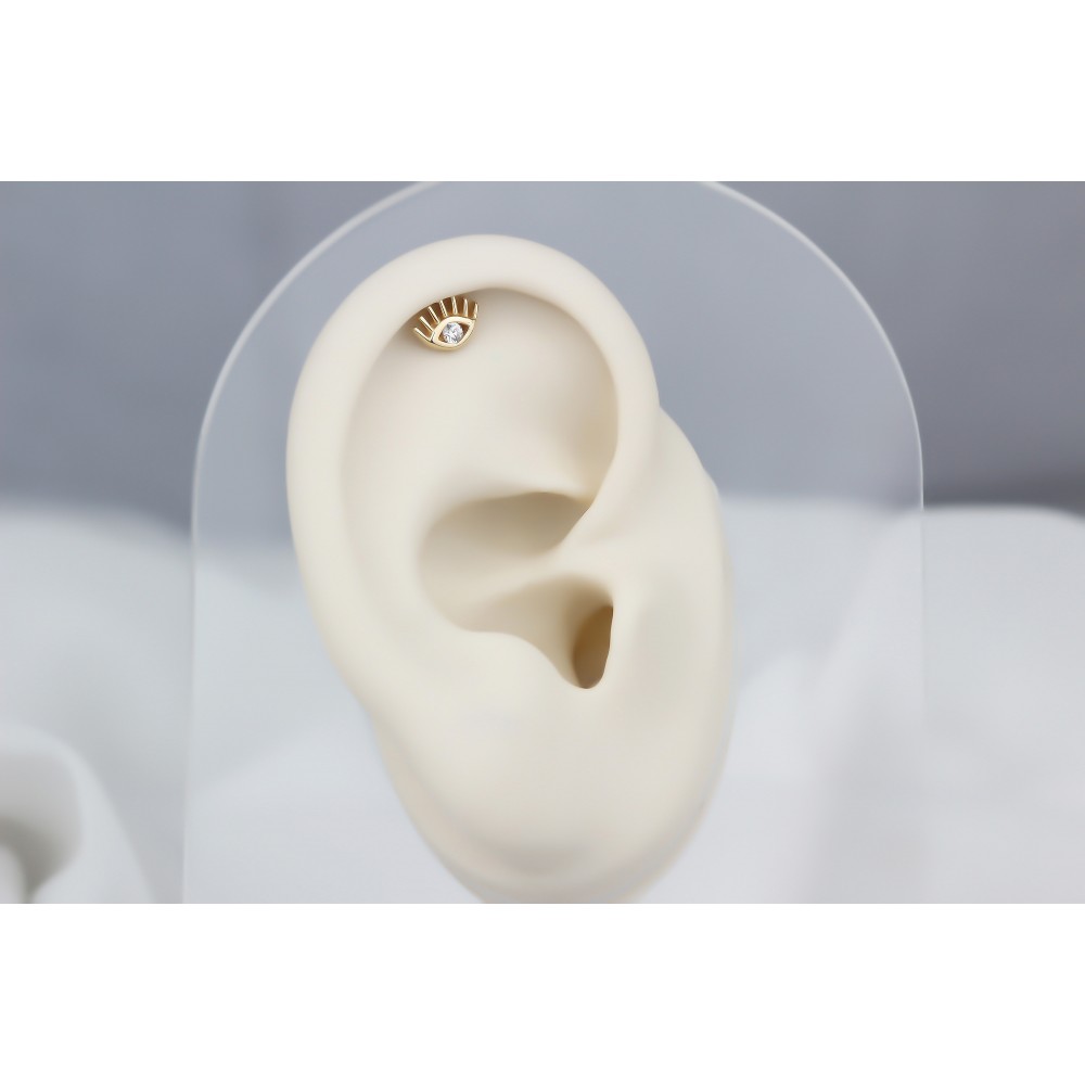 Glorria Altın Göz Helix Piercing Glorria Altın Göz Helix Piercing