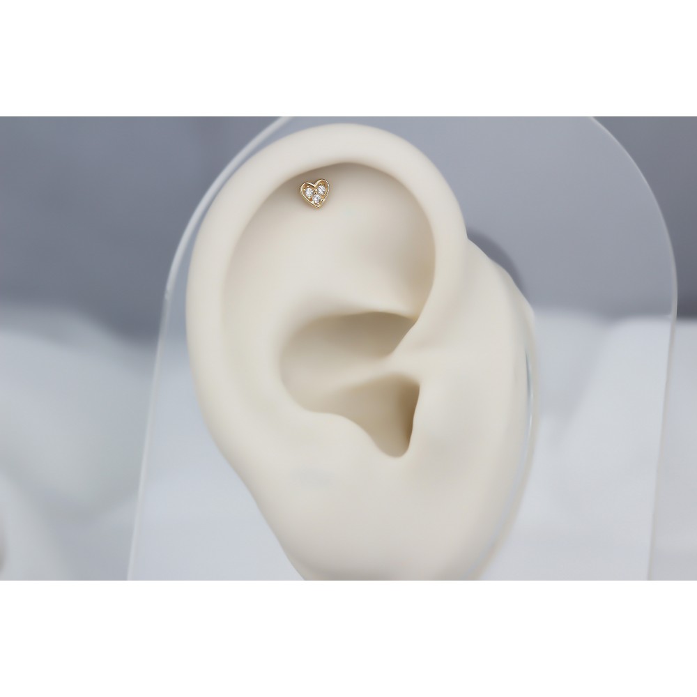 Glorria Altın Kalp Helix Piercing Glorria Altın Kalp Helix Piercing