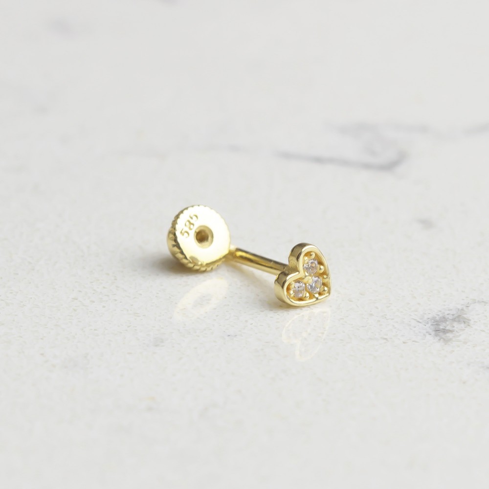 Glorria Altın Kalp Helix Piercing Glorria Altın Kalp Helix Piercing