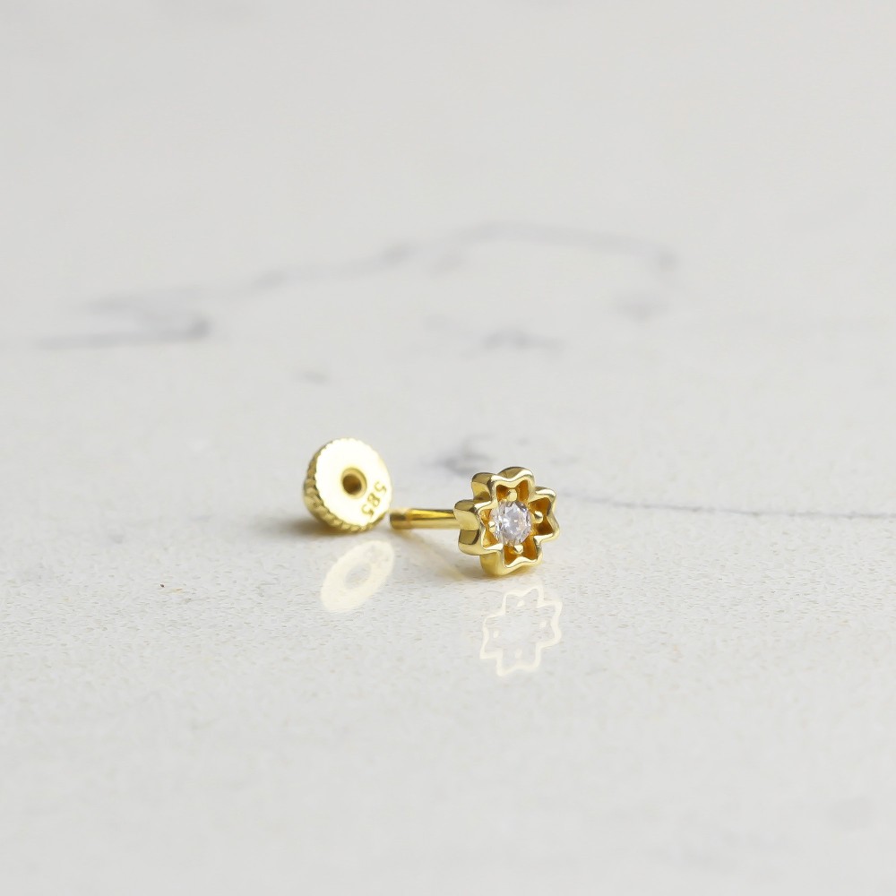 Glorria Altın Tektaş Helix Piercing