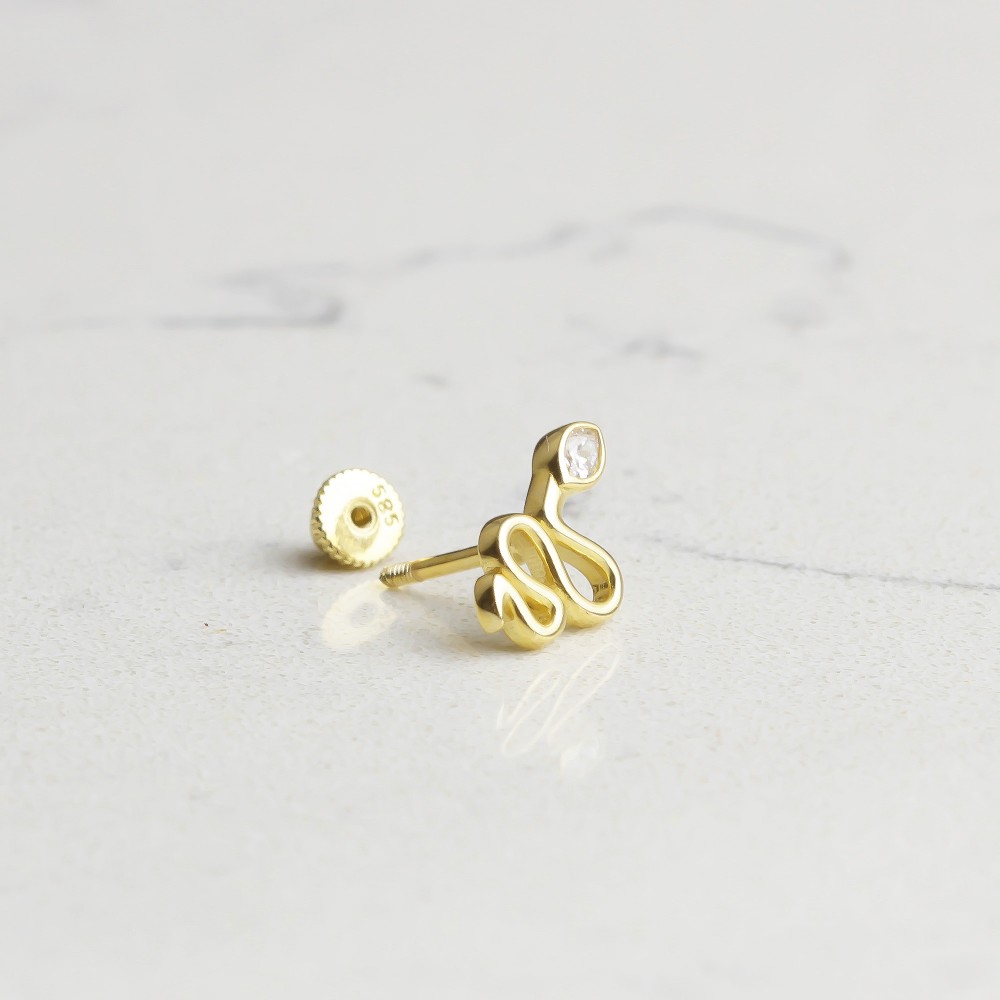 Glorria Altın Yılan Helix Piercing