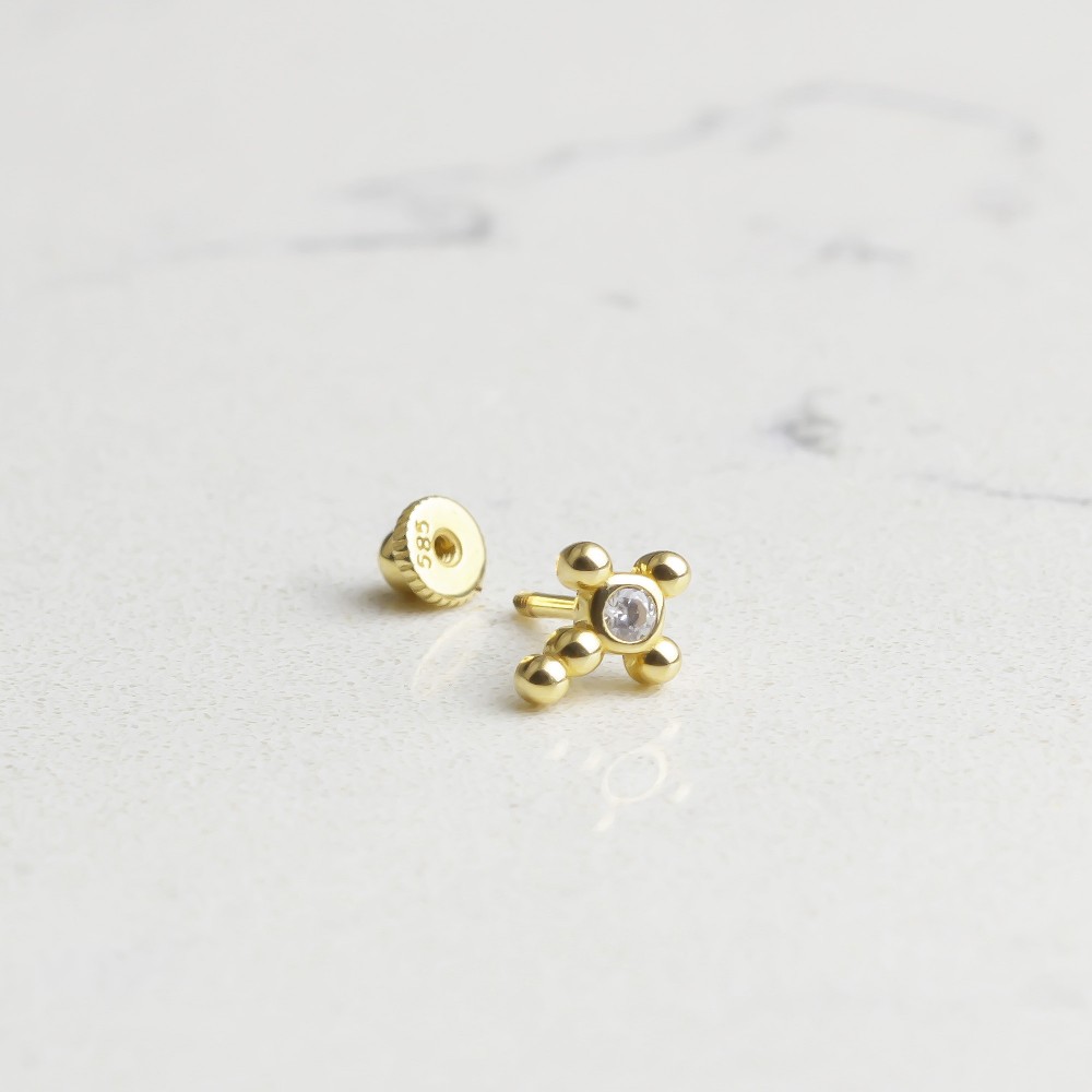 Glorria Altın Tektaş Helix Piercing Glorria Altın Tektaş Helix Piercing
