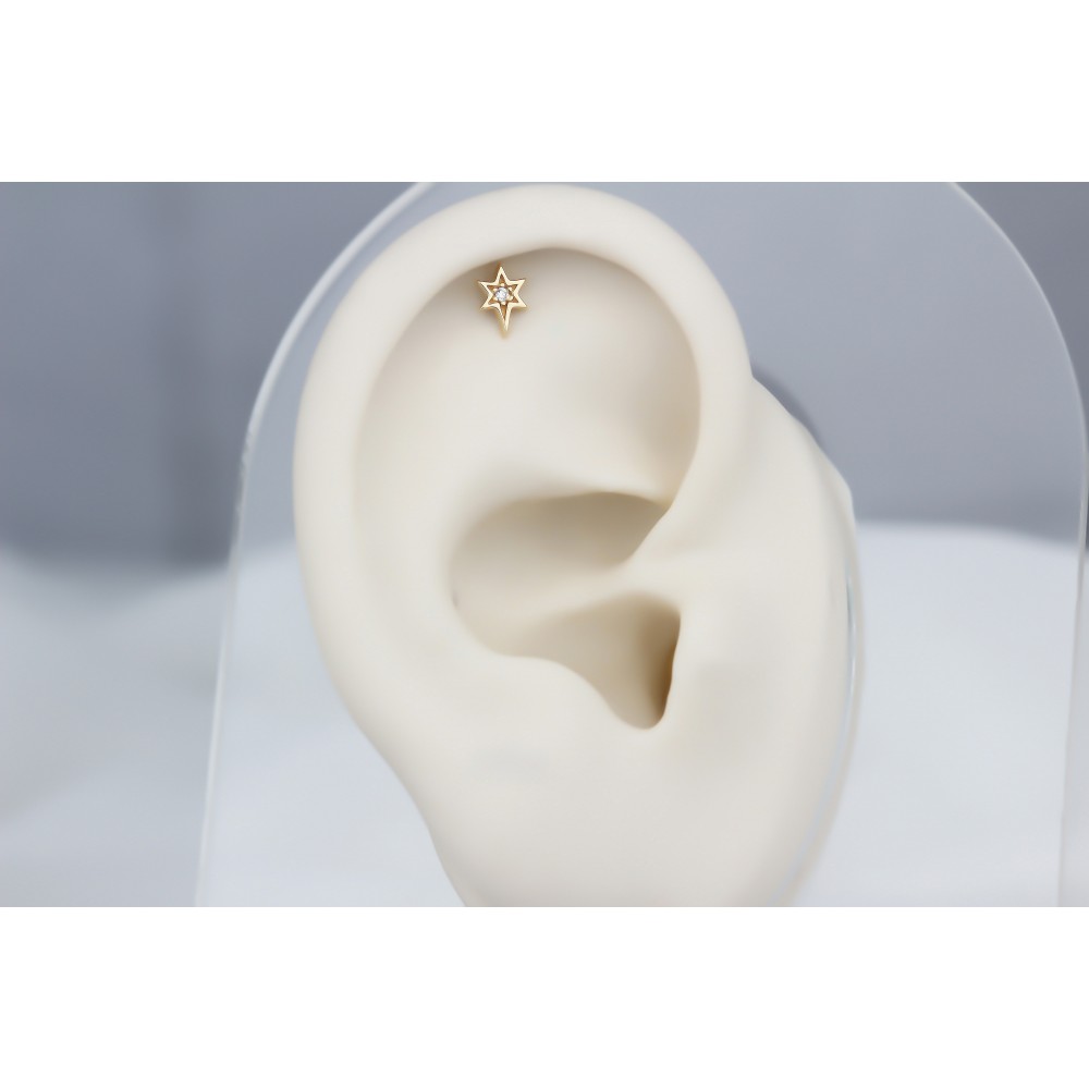 Glorria Altın Kutup Yıldızı Helix Piercing Glorria Altın Kutup Yıldızı Helix Piercing