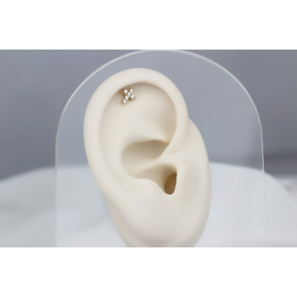 Glorria Altın Haç Helix Piercing Glorria Altın Haç Helix Piercing