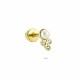 Glorria Altın İnci Üç Taş Helix Piercing Glorria Altın İnci Üç Taş Helix Piercing