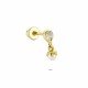 Glorria Altın İnci Damla Helix Piercing Glorria Altın İnci Damla Helix Piercing