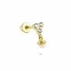 Glorria Altın İnci Üç Taş Helix Piercing Glorria Altın İnci Üç Taş Helix Piercing