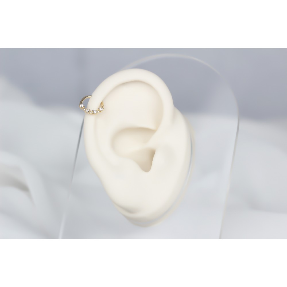Glorria Altın Taşlı Halka Piercing Glorria Altın Taşlı Halka Piercing
