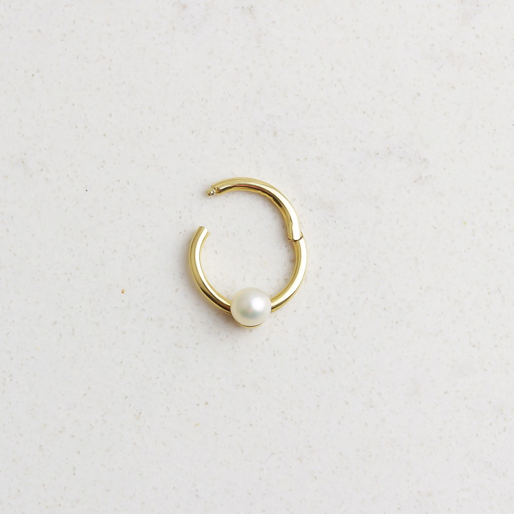 Glorria Altın İnci Halka Piercing Glorria Altın İnci Halka Piercing